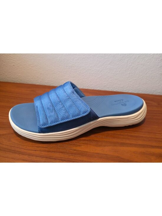 Clarks Shoes - Clarks Cloudsteppers Lola Surf Blue Slide Sandals w/ Cushioned Sole Women's 10M